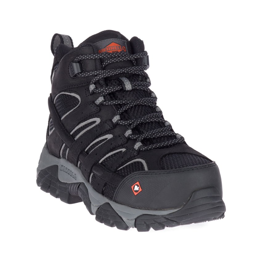 Bottes de Securite Merrell Moab Vertex Mid Waterproof Comp Toe Noir Femme | K.E.NBGH